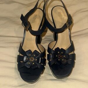 Michael Kors Dark Blue Floral Heels